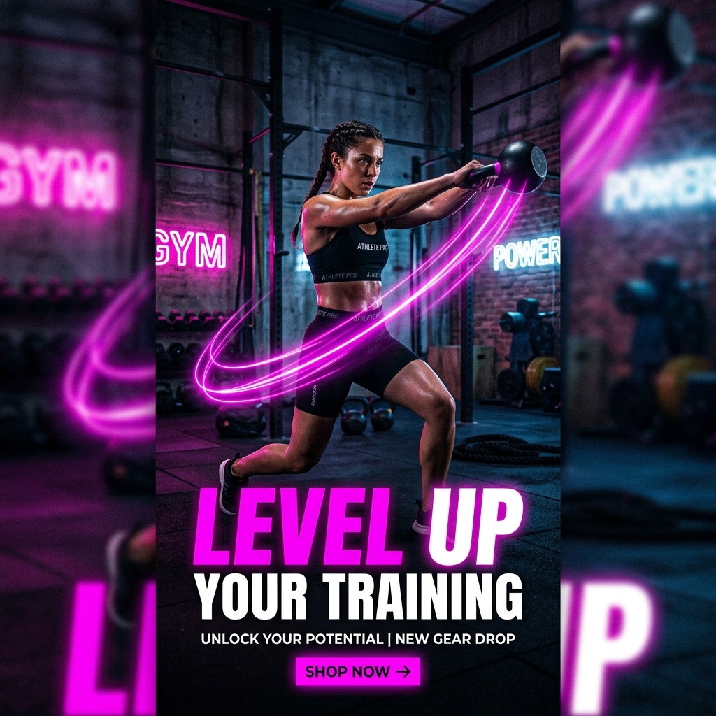 High-Energy Athletic Gear Ad